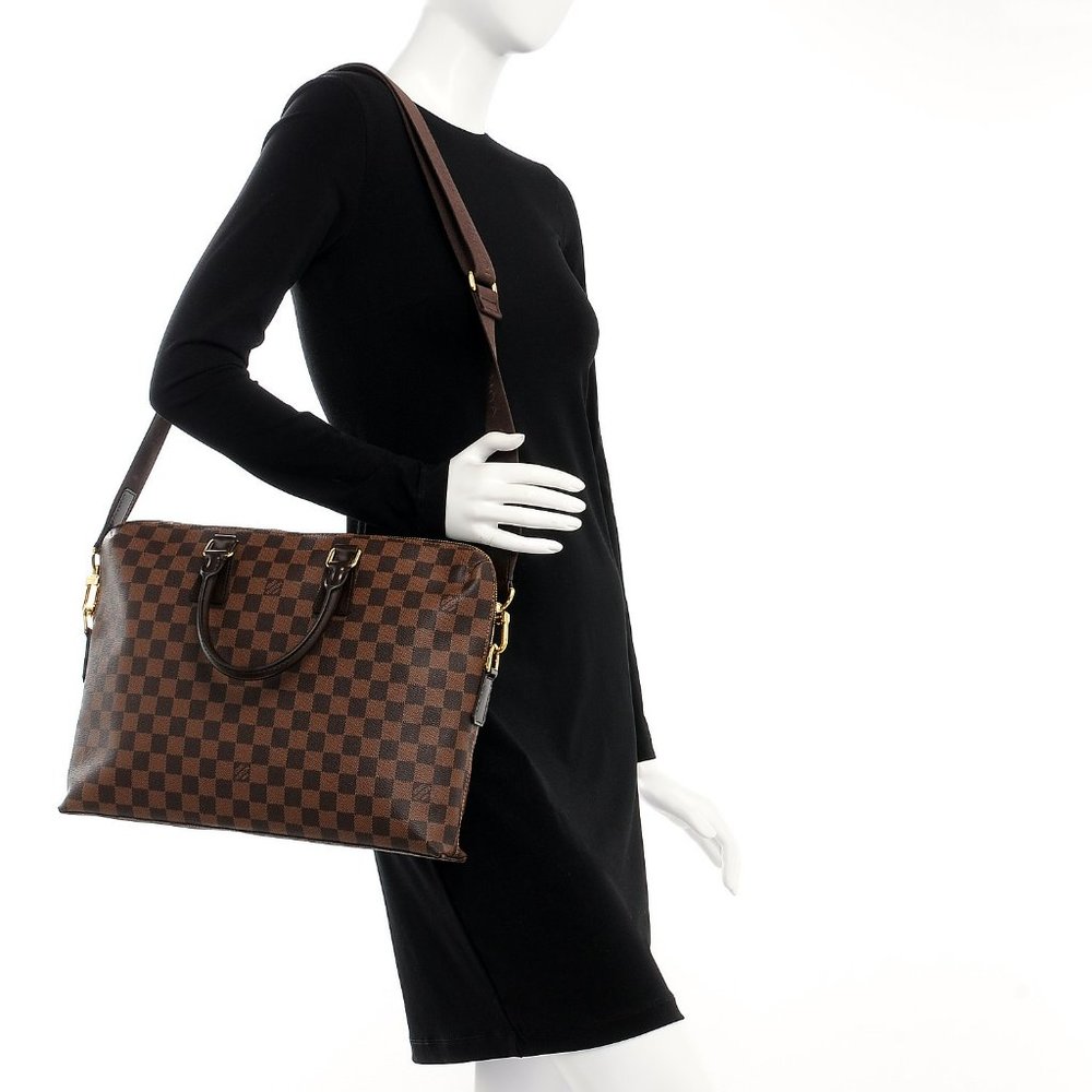 Louis Vuitton Porte-Documents Jour Damier Ebene / LV N42242 / EUC
